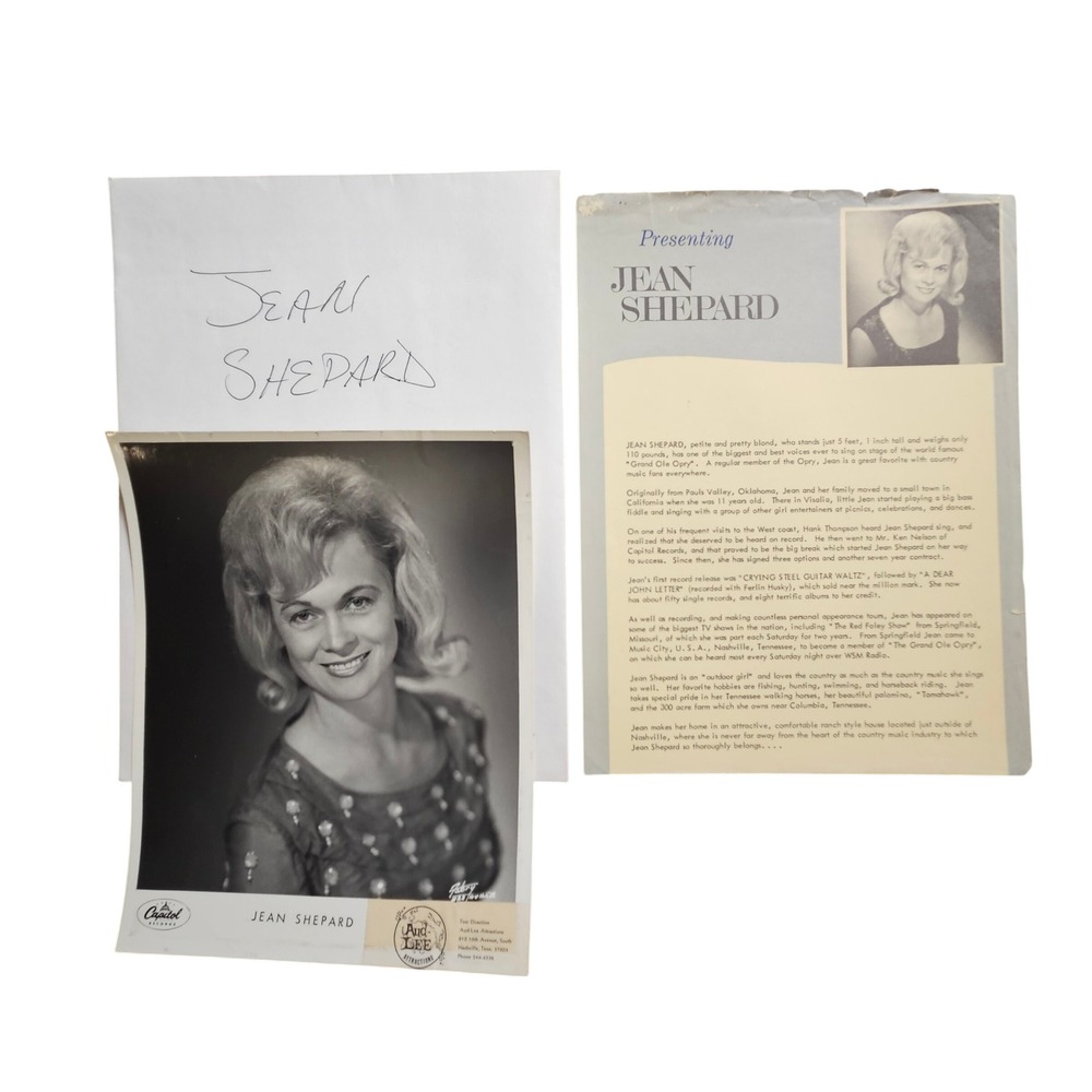 Jean Shepard Vintage 50s-70s Country Music 8x10 Press Photo & Press Release